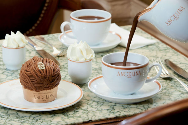 Angelina Hot Chocolate and Angelina Mont Blanc