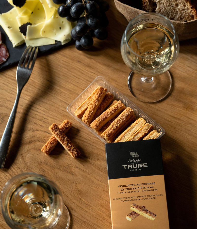 Cheese and summer truffle puff pastries