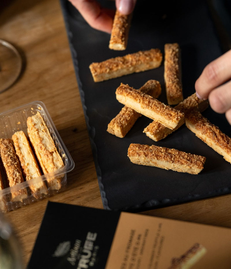 Cheese and summer truffle puff pastries