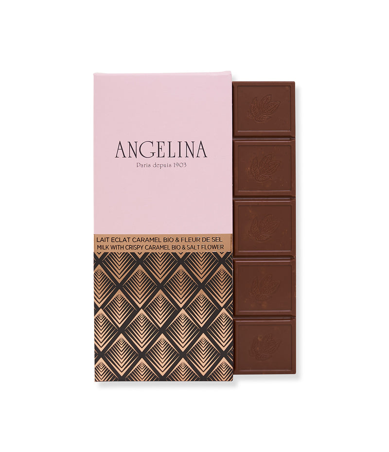 Organic Caramel Milk Chocolate Bar with Flower of Salt