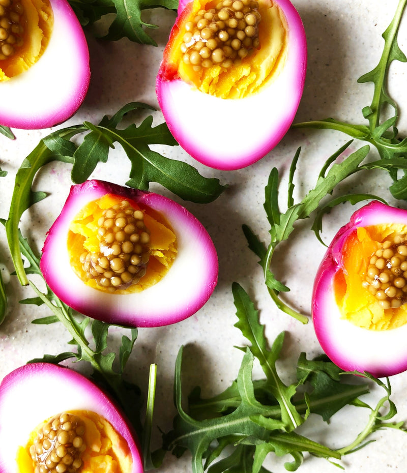 Mustard seed pickles with honey and turmeric