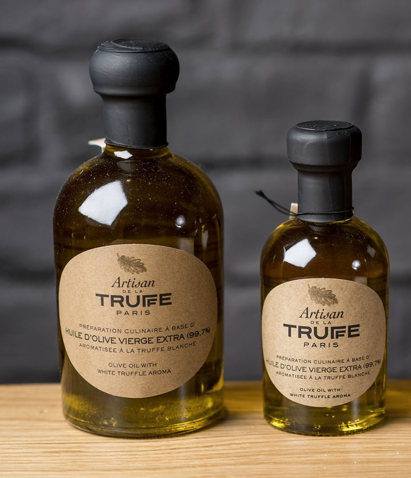 Extra virgin olive oil with white truffle flavour