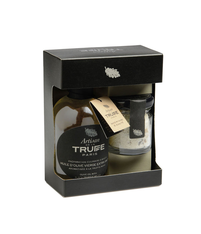 Olive oil and truffle salt duo box set