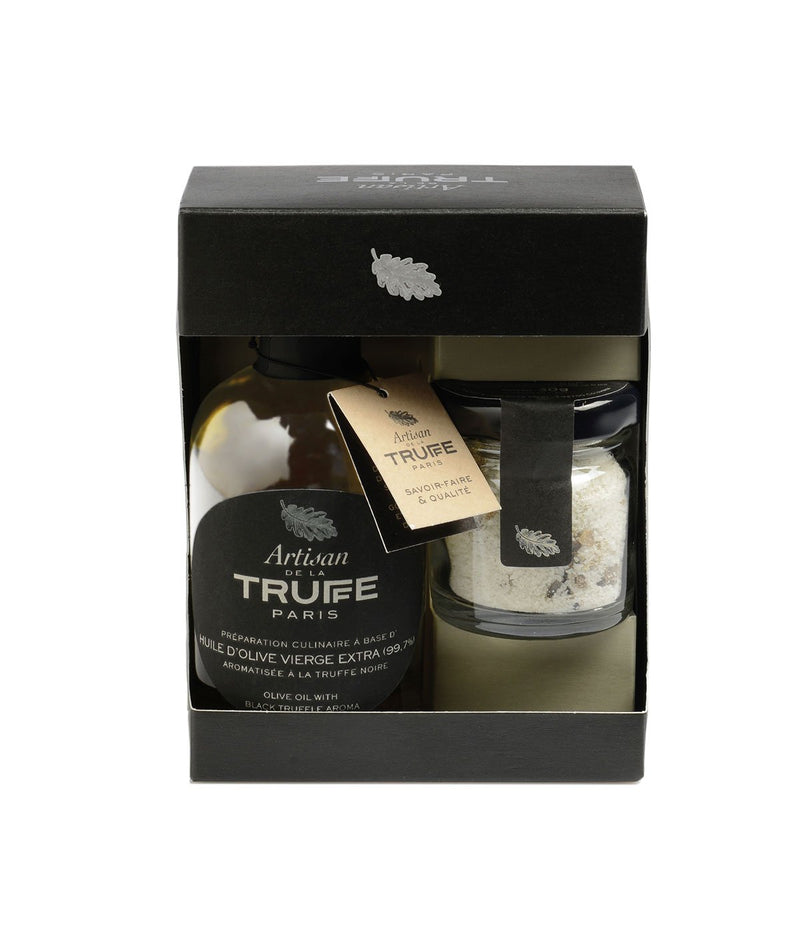 Olive oil and truffle salt duo box set