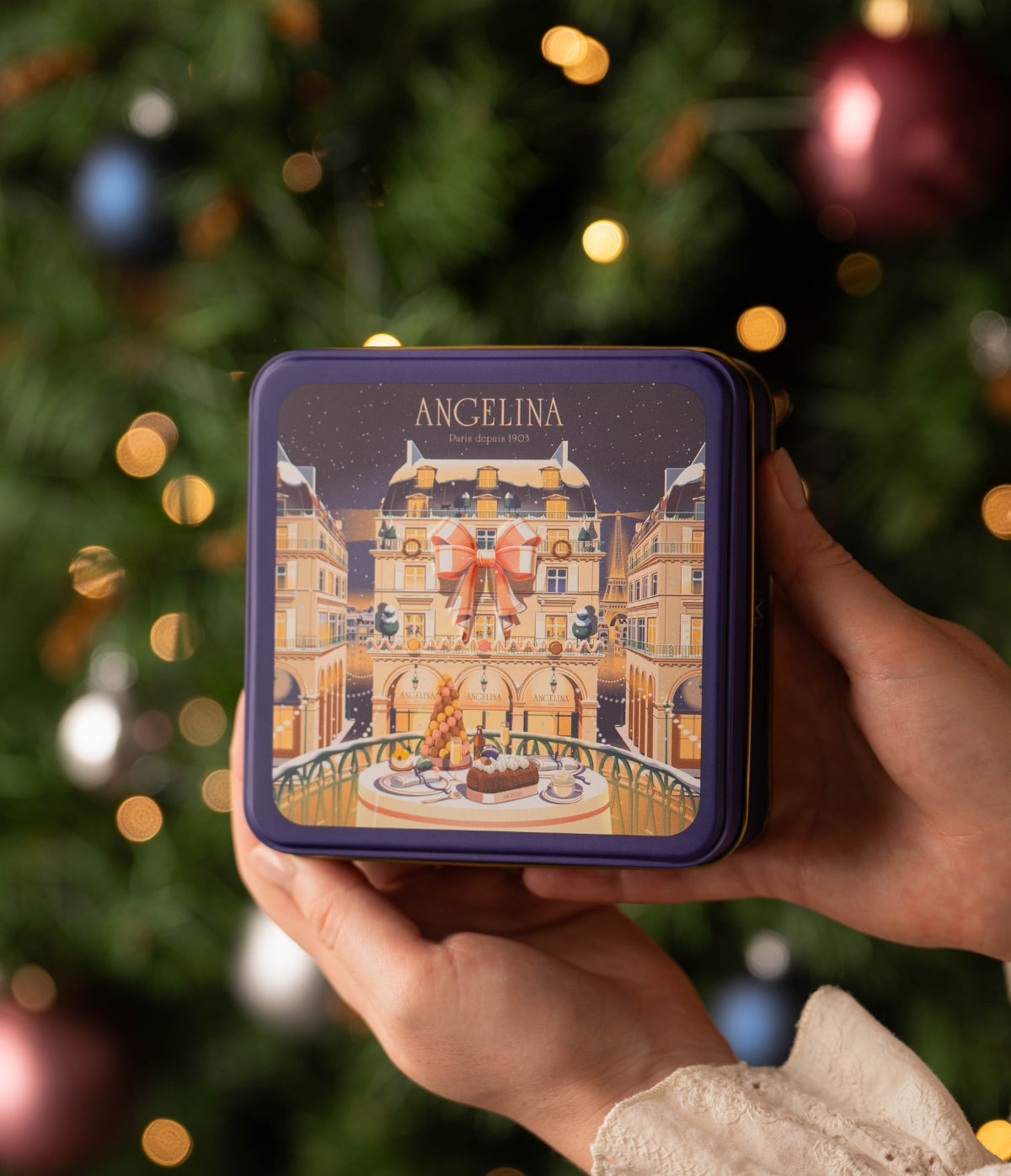 Boîte de Crêpes Dentelle de Noël