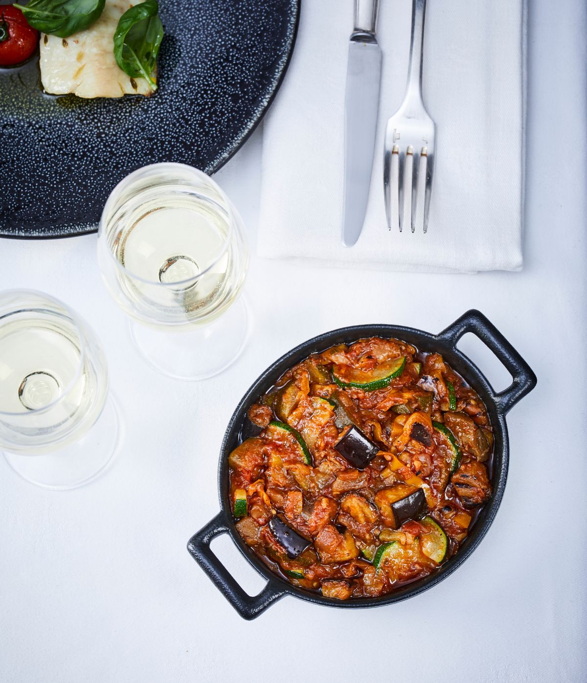 Ratatouille à l'huile d'Olive infusée au Romarin