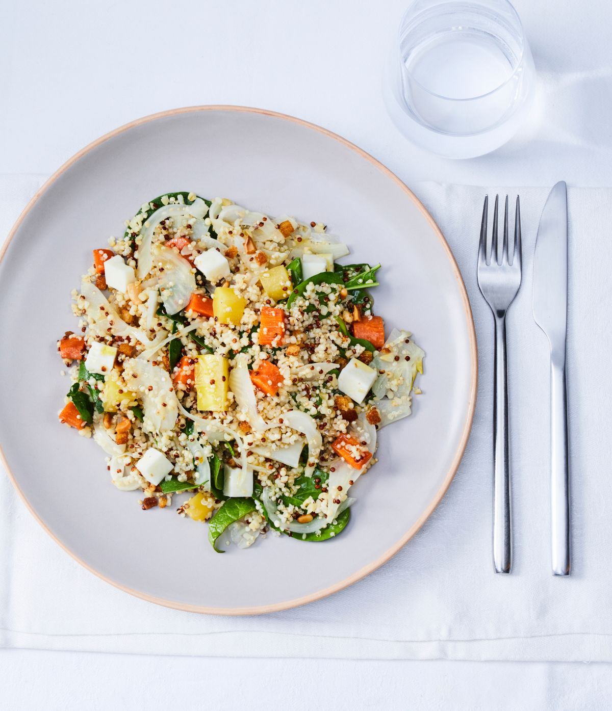 Légumes Al Dente à la menthe fraîche, Boulghour & Quinoa