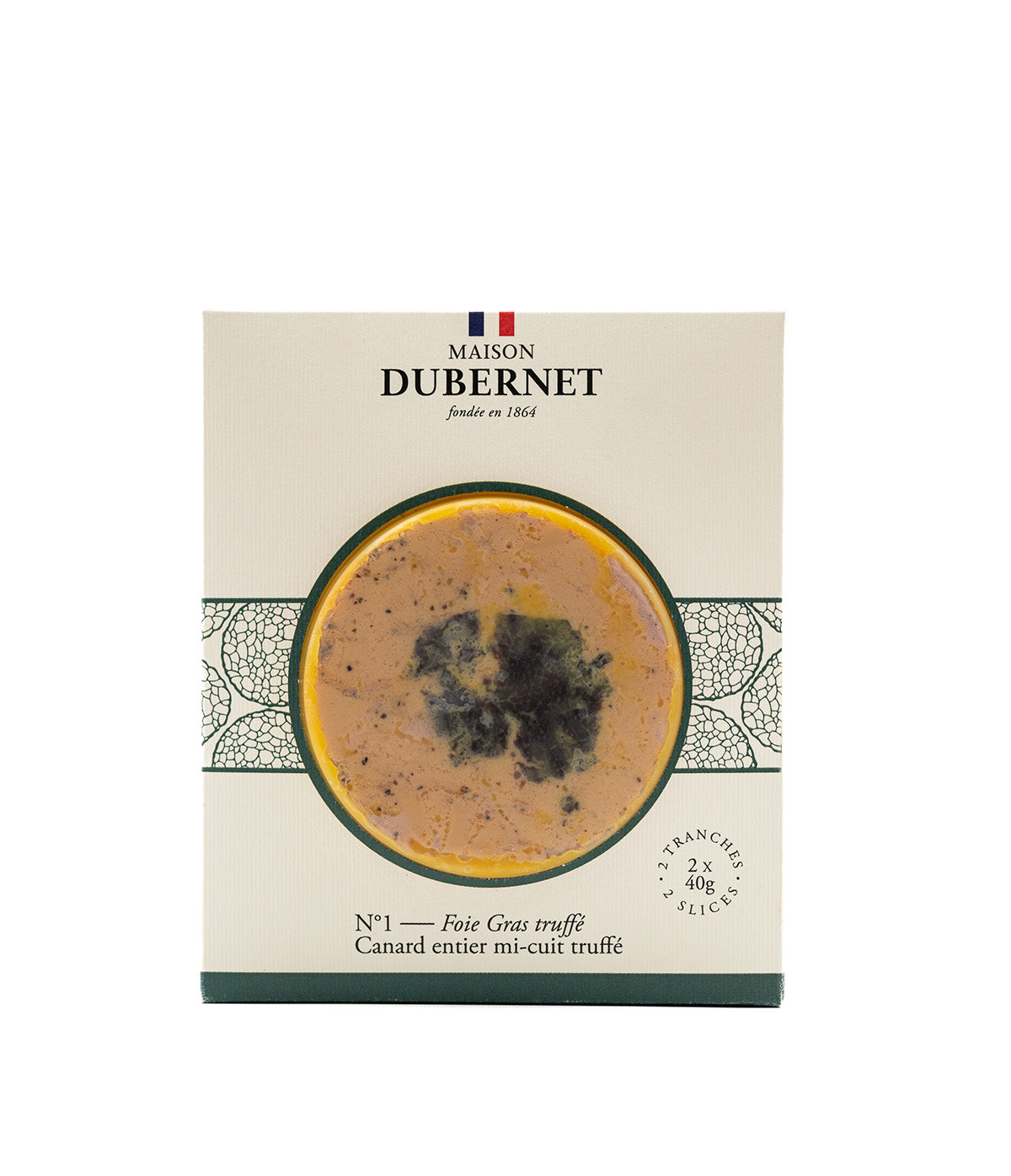 Duo de foie gras de canard entier truffé mi-cuit 2x40g
