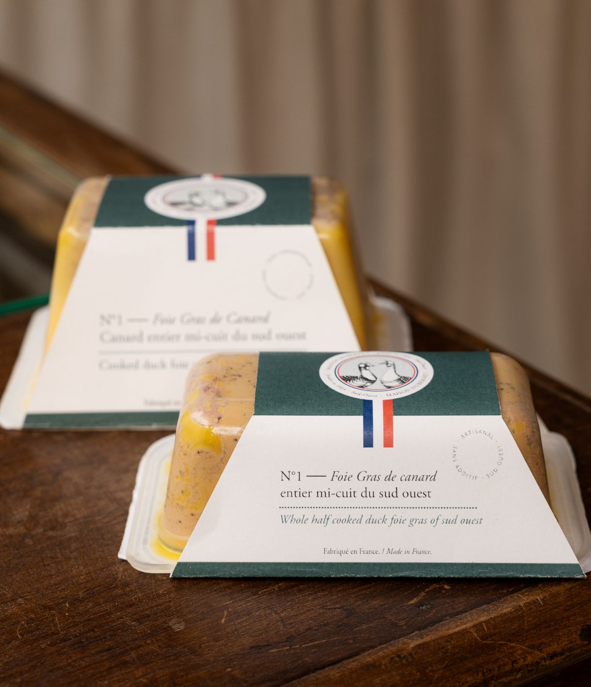 Foie gras de canard mi-cuit en bûche