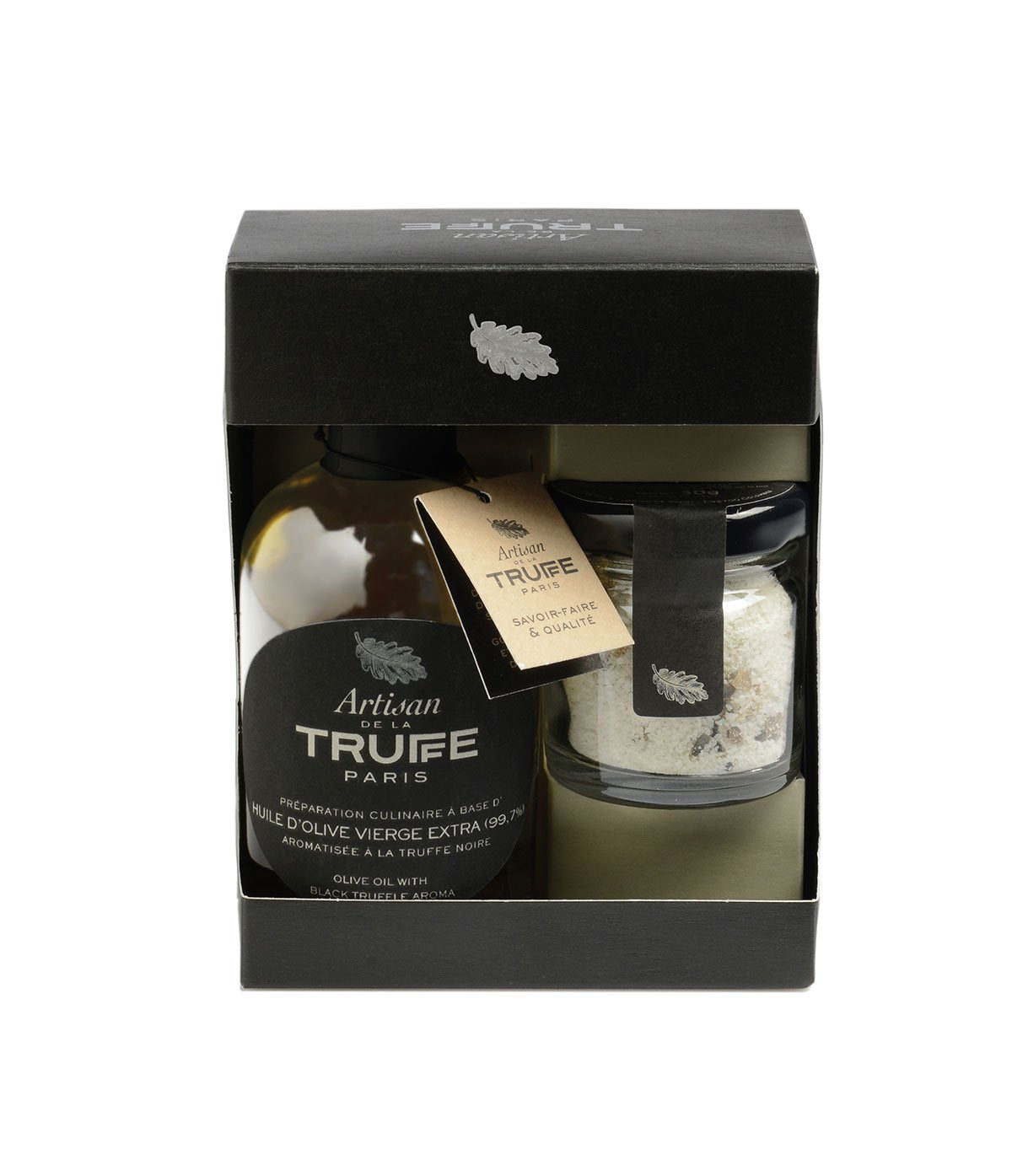 Coffret duo huile d'olive et sel à la truffe