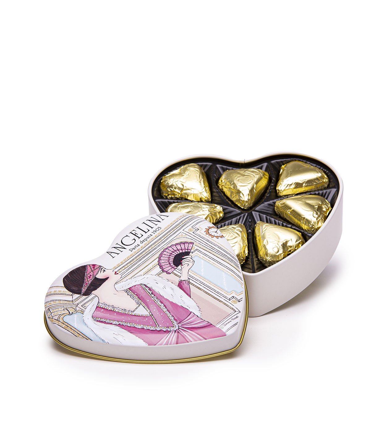 Boîte Cœur de Chocolats Pralinés